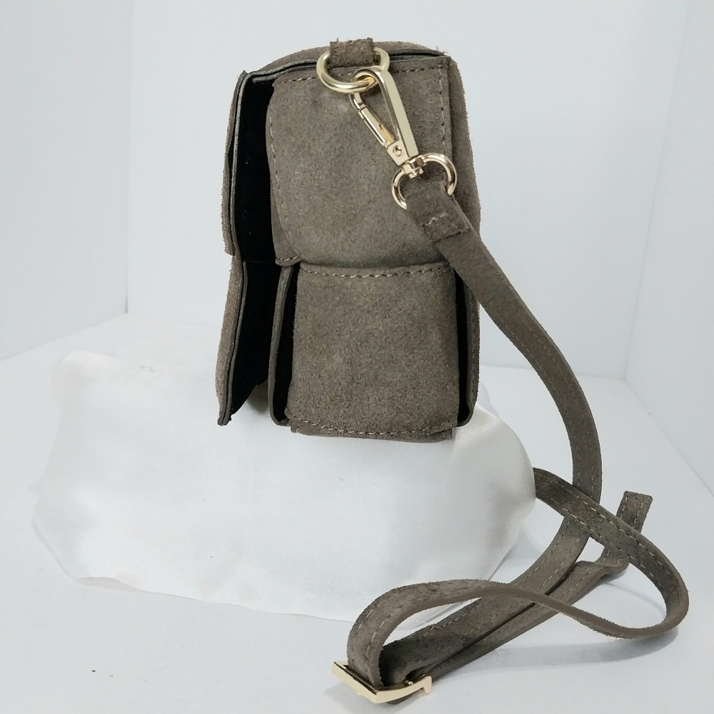 Viola Castellani Woven Suede Padded Crossbody Bag - Picture 4 of 10